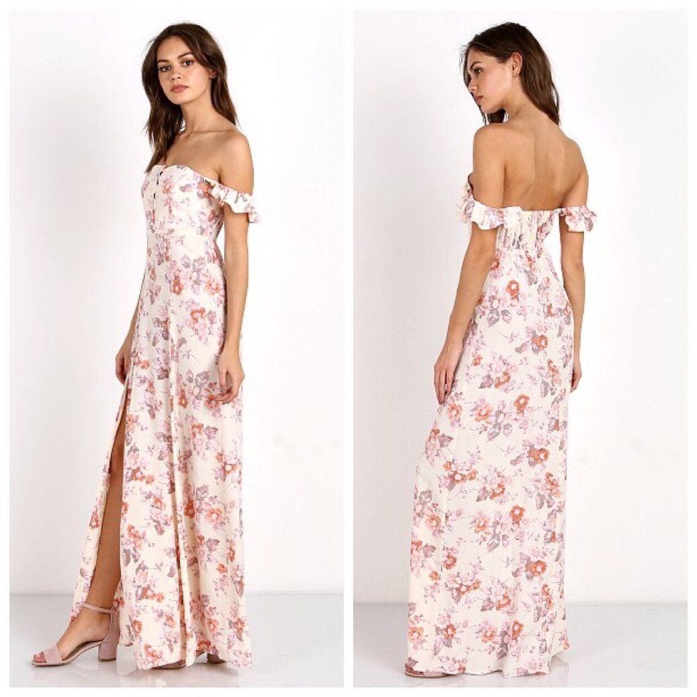 Flynn Skye Bella Maxi Dress in Cream Bloom